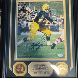 Paul Hornung Highland Mint Autographed Picture 