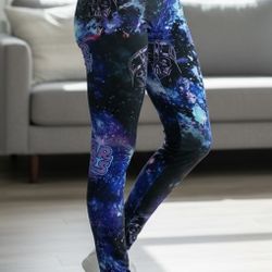 Star Wars Leggings Women’s Sz Small Darth Vader  Universe  Blue And Black