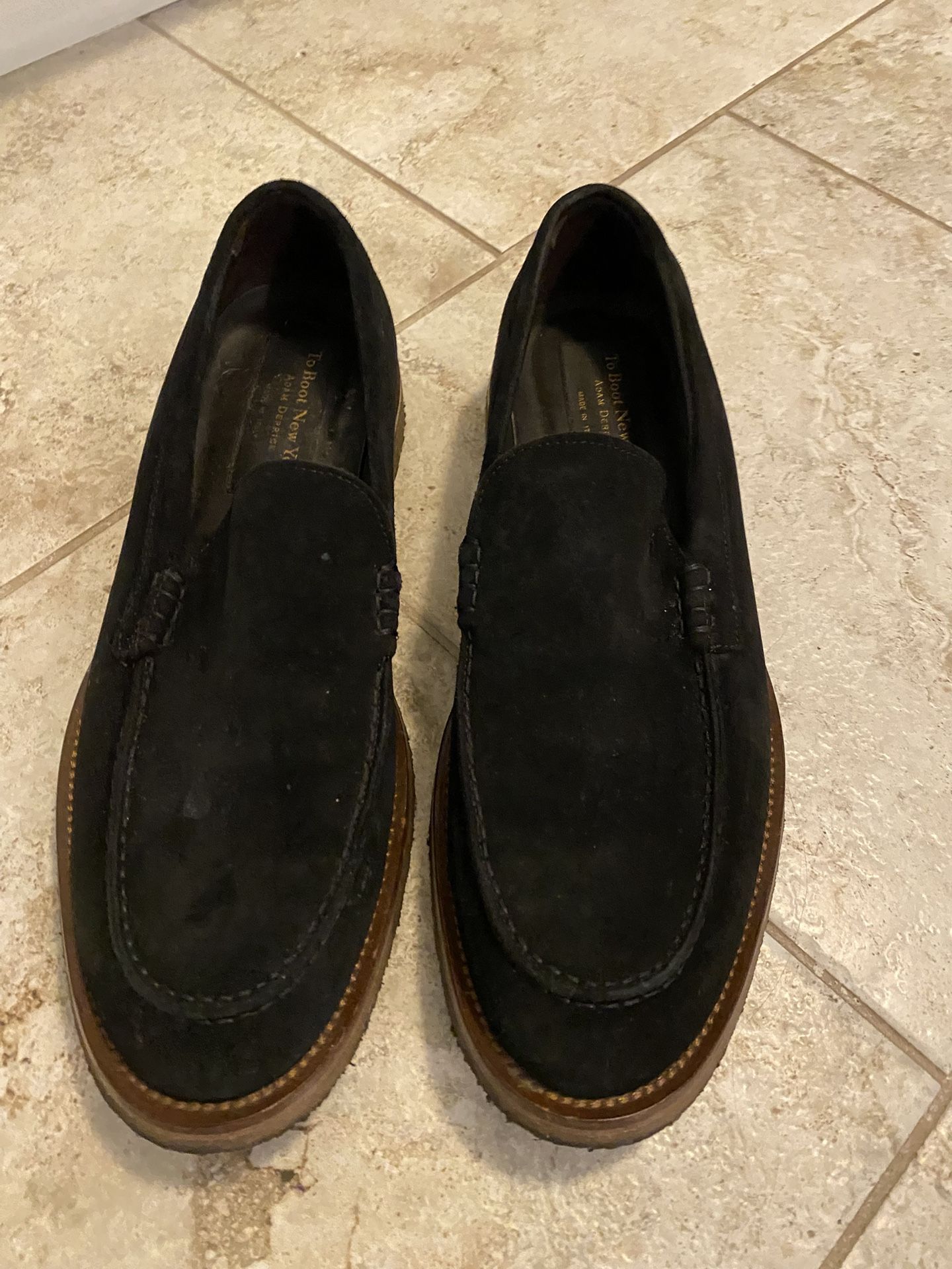 To Boot Men’s Black Suede Loafers