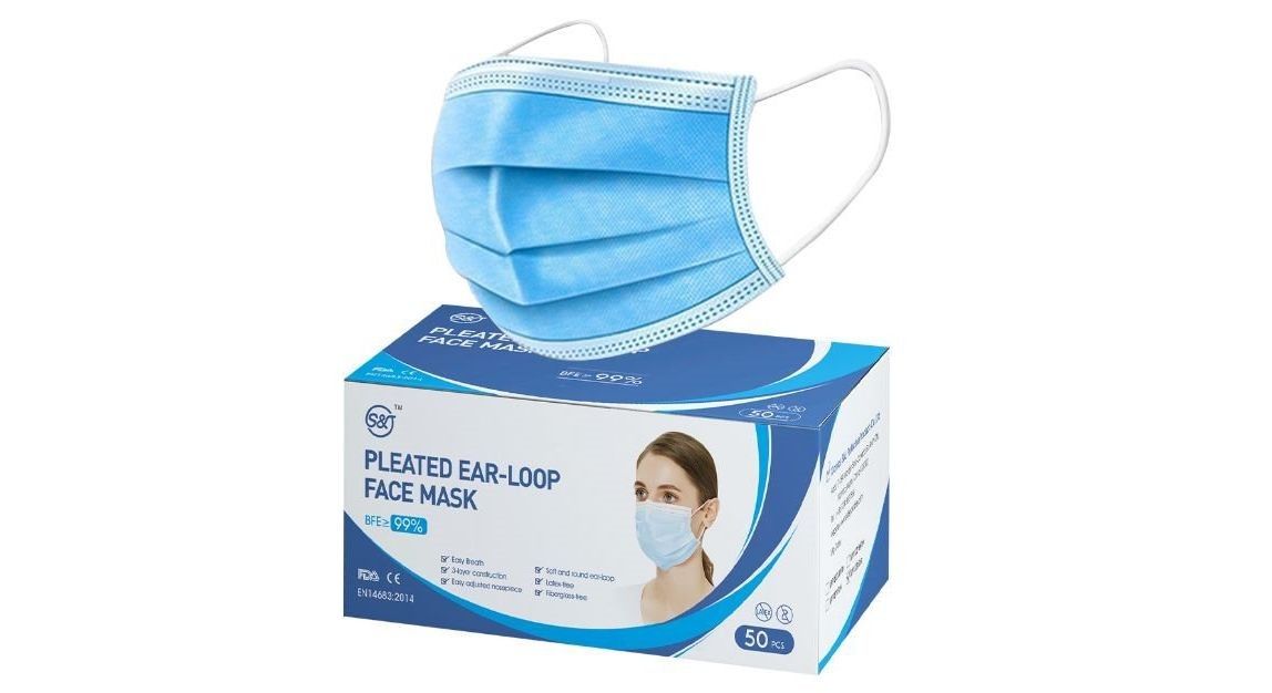 Pleated Earloop Disposable Face Mask