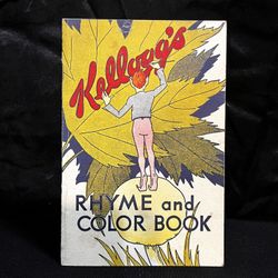 1932 Kellogg’s Rhyme And Color Booklet Vintage 12 Pages