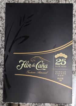 Flor De Caña 25 Year Box And Empty Bottle For Collectors