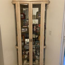 2 Glass Door Accent Cabinet