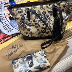 Patricia Nash floral bag & wallet