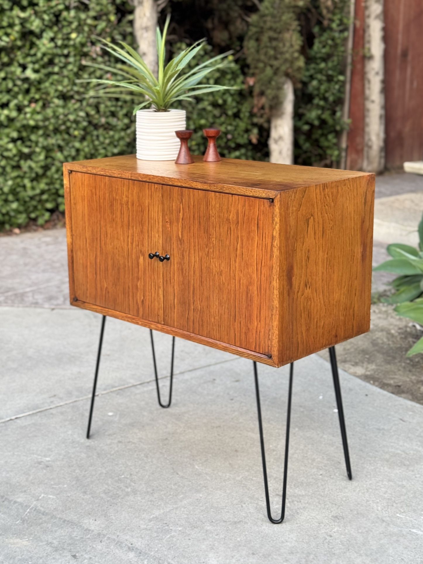 Danish Modern Mid Century MCM Record Cabinet Media Shelf Credenza