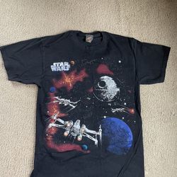 Vintage Star Wars 90’s X-Wing Death Star T-shirt