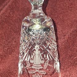 1991 Ireland Waterford Crystal Bell 12 Days of Christmas 8 Maids a Milking  C18P054