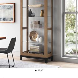 NEW Lighted Curio Cabinet 