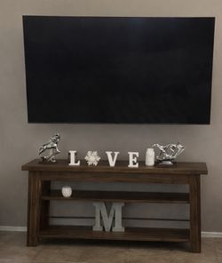 Durango 54 in. Brown Standard Rectangle Wood Console Table with 2-Shelves