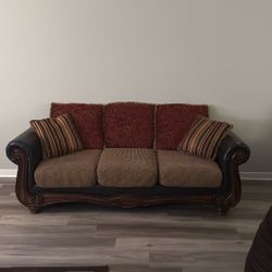 2 Piece Sofa/couch Set Reversible Cushions (Pick-up only)