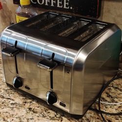4 slice Toaster, Stainless Steel 