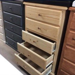 5 Drawer Pinewood Dresser ( White Color For $269)