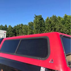 Red Chevy Camper Long Bed 