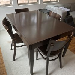 Design Within Reach Spanna Extending Table w/ 4 Kyoto Chairs