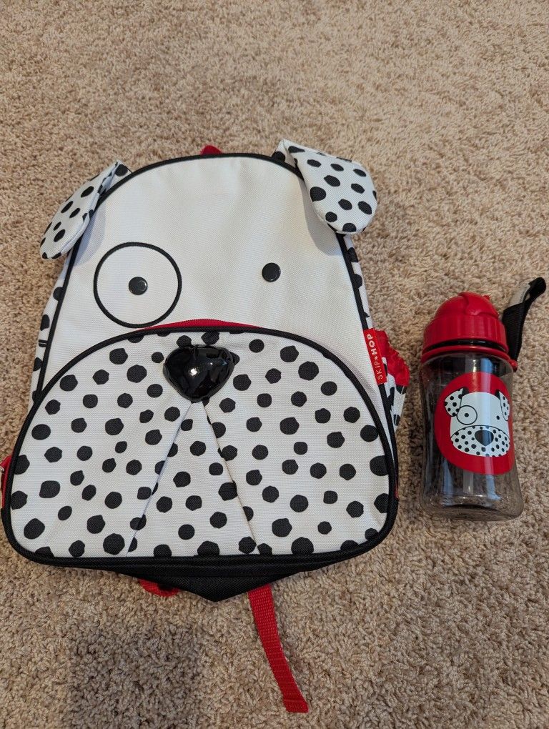 Skip Hop Small Dog Back Pack With Water Bottle