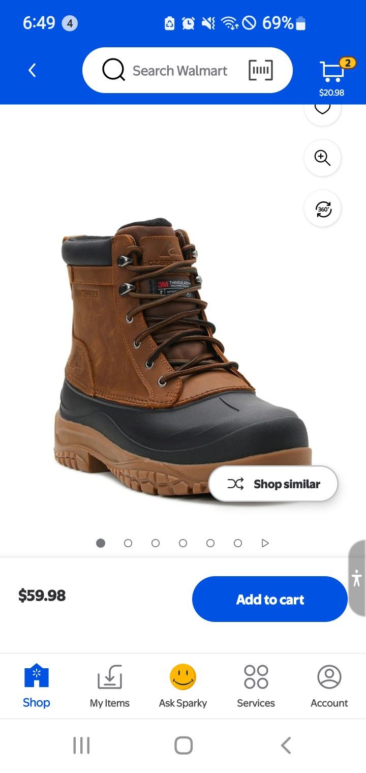 Mens Waterproof Rain/,snow Boots.