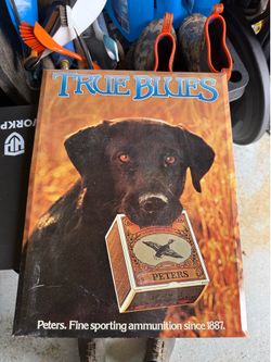 Vintage Peters “True Blues” Metal Advertising Sign