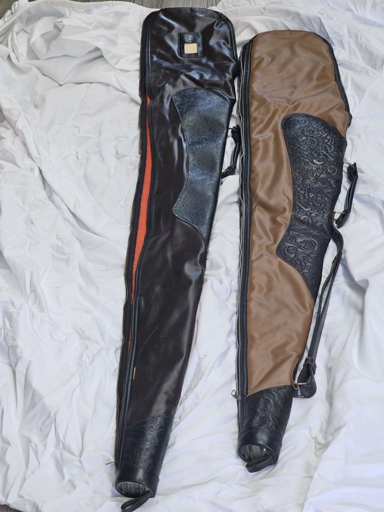 Long Rifle Leather Gun Cases Vintage