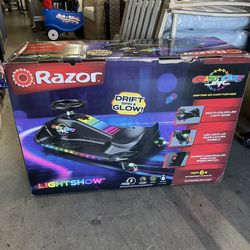 Crazy Cart Shift Lightshow by Razor - 12V Electric Drifting Go-Kart for Kids Ages 6+, up to 8 mph