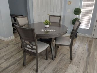 Beautiful gray round Kitchen Table