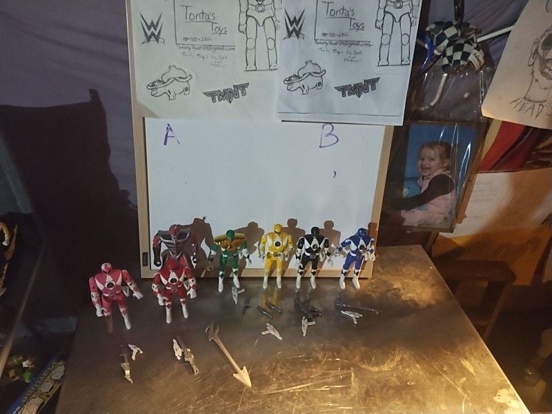 93 Power Rangers Flip Heads Complete
