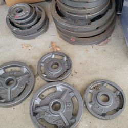 PAIR OF OLYMPIC SIZE WEIGHT PLATES VTX  1LOT
