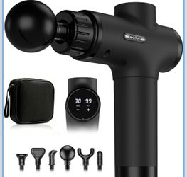 New In Box Massage Gun, Deep Tissue Muscle Massager Black
