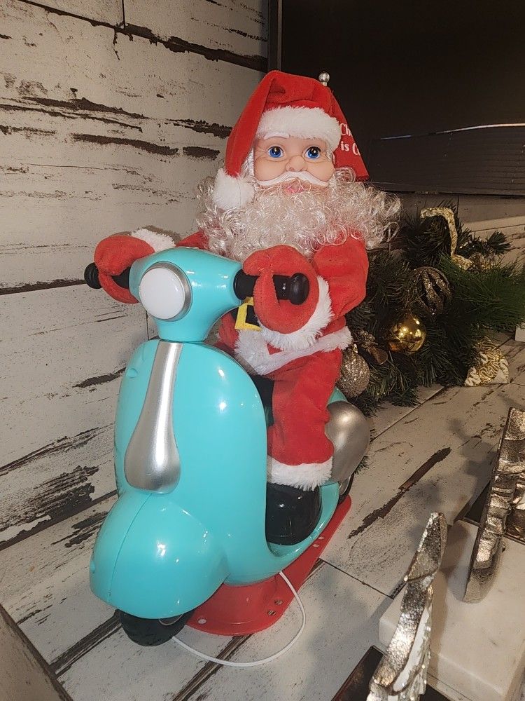 Santa On Motorcycle