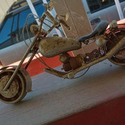 Mototcycle Chopper Scrap Metal Art Sculture Scrap Metal Made

