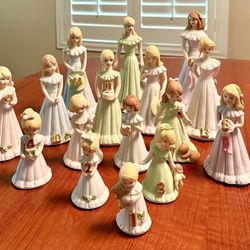 Enesco Growing Up Girls Porcelain Figurines