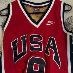 Nike Michael Jordan 1984 Red Olympic USA Legends Jersey Sz Small 