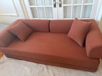 NEW Corduroy Fabric Sofa with Pillows