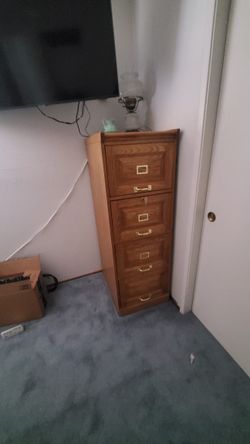 Wooden File Cabinet 