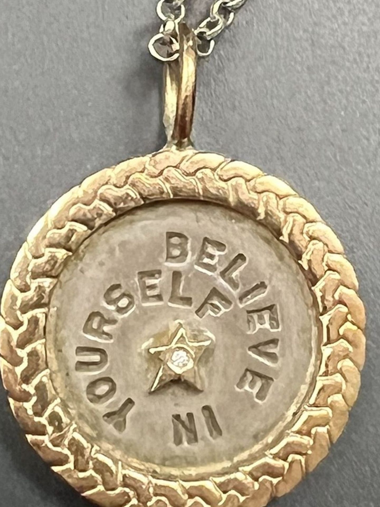 Heather Moore Pendant “Believe In Yourself” 1mm Diamond In Star