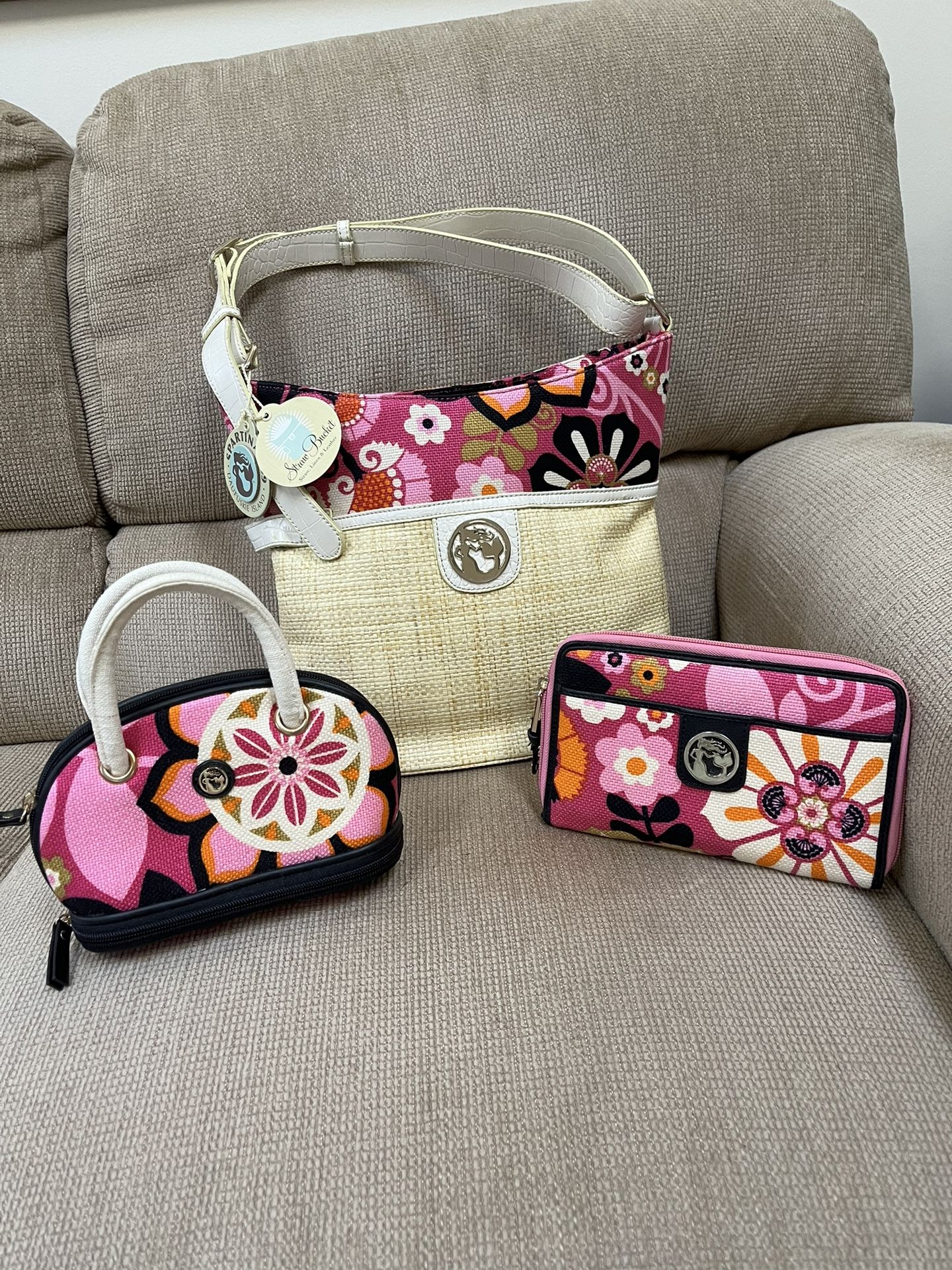 Spartina 449 Purse  Sirena Pattern   NEW With 2 Free Accessories  AND Spartina Bracelet!