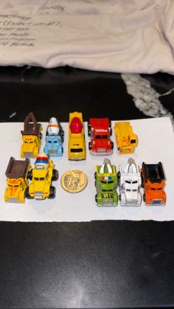 Micro machines   working trucks.  10  PC.  Set