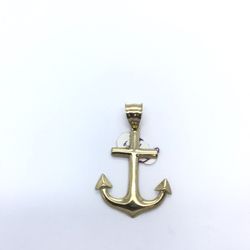 Gold Anchor Pendant 10K New