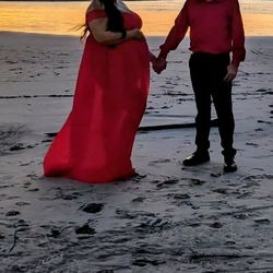 Red Maternity Dress XL 