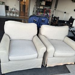 2 Beige Accent Swivel Chairs 150 OBO Need Gone Today 