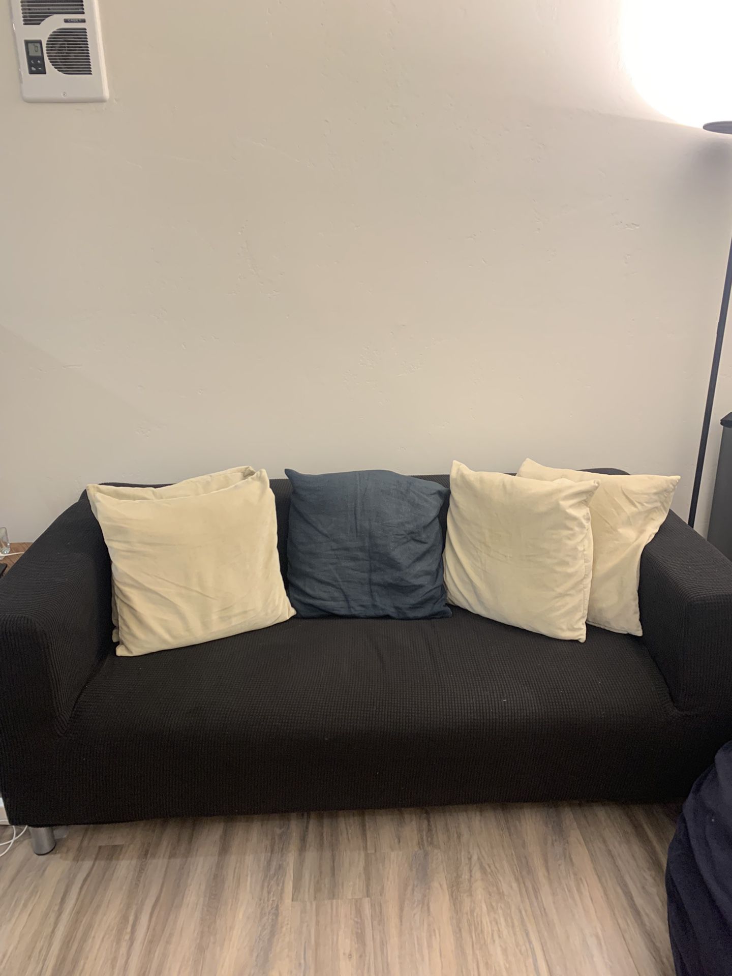 Ikea Klippan Loveseat With Super Stretch Sofa Cover Medium Black
