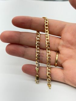 10KT Real Gold Cuban Bracelet