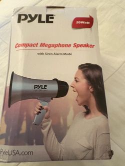 Compact mega phone speaker with siren alarm mode