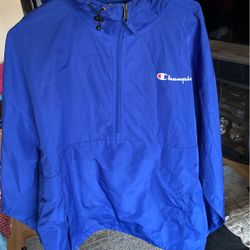 Champion Blue Windbreaker Mens Size XL
