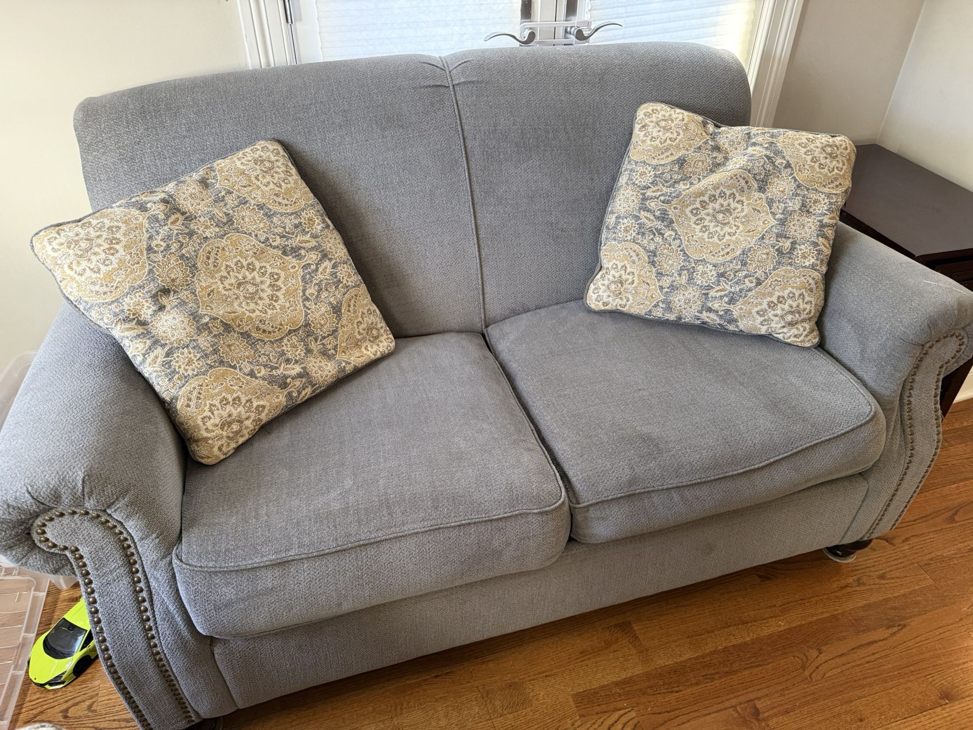 Blue Loveseat (from Ashley Furniture)