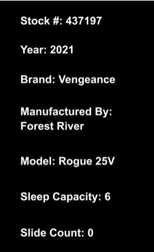 2021 Forest River Rogue 25V