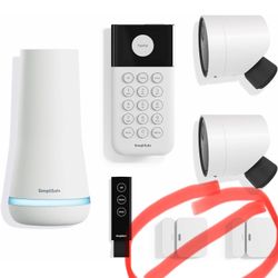 SimpliSafe 5 Piece Wireless Outdoor Camera Home Security System - Optional 24/7 Professional Monitoring - No Contract - Compatible with Alexa and Goog