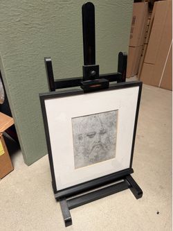 🖼️ RH Restoration Hardware Tabletop Easel & Framed Renaissance Print Set