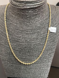 10k gold SOLID rope chain, 26 inch, 3 mm for a good price!!