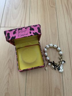 Betsey Johnson Pearl Charm Bracelet