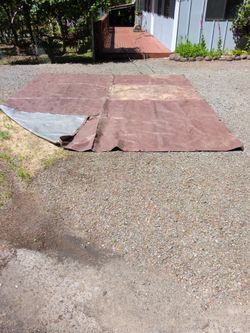 Brown tarps 12' x 15 ' and 9'x12'
